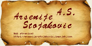 Arsenije Stojaković vizit kartica